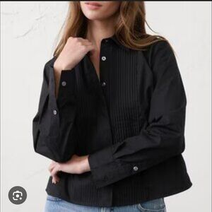 Banana Republic Black Button-Down Shirt